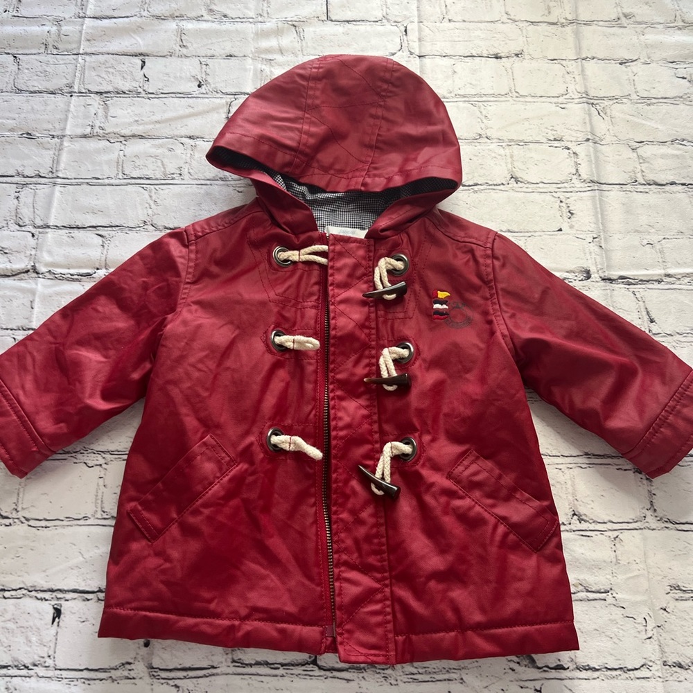 Infant Jacadi Duffle Rain Coat Size 12M
